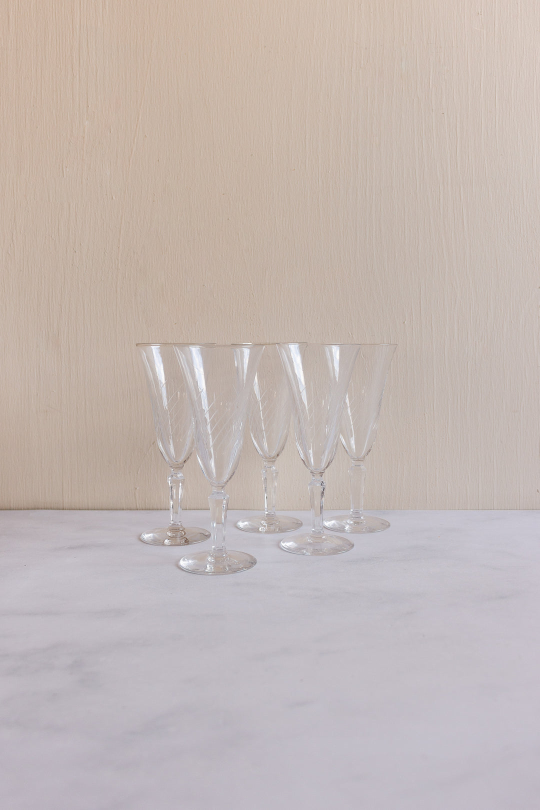 1930s French etched glassware sets