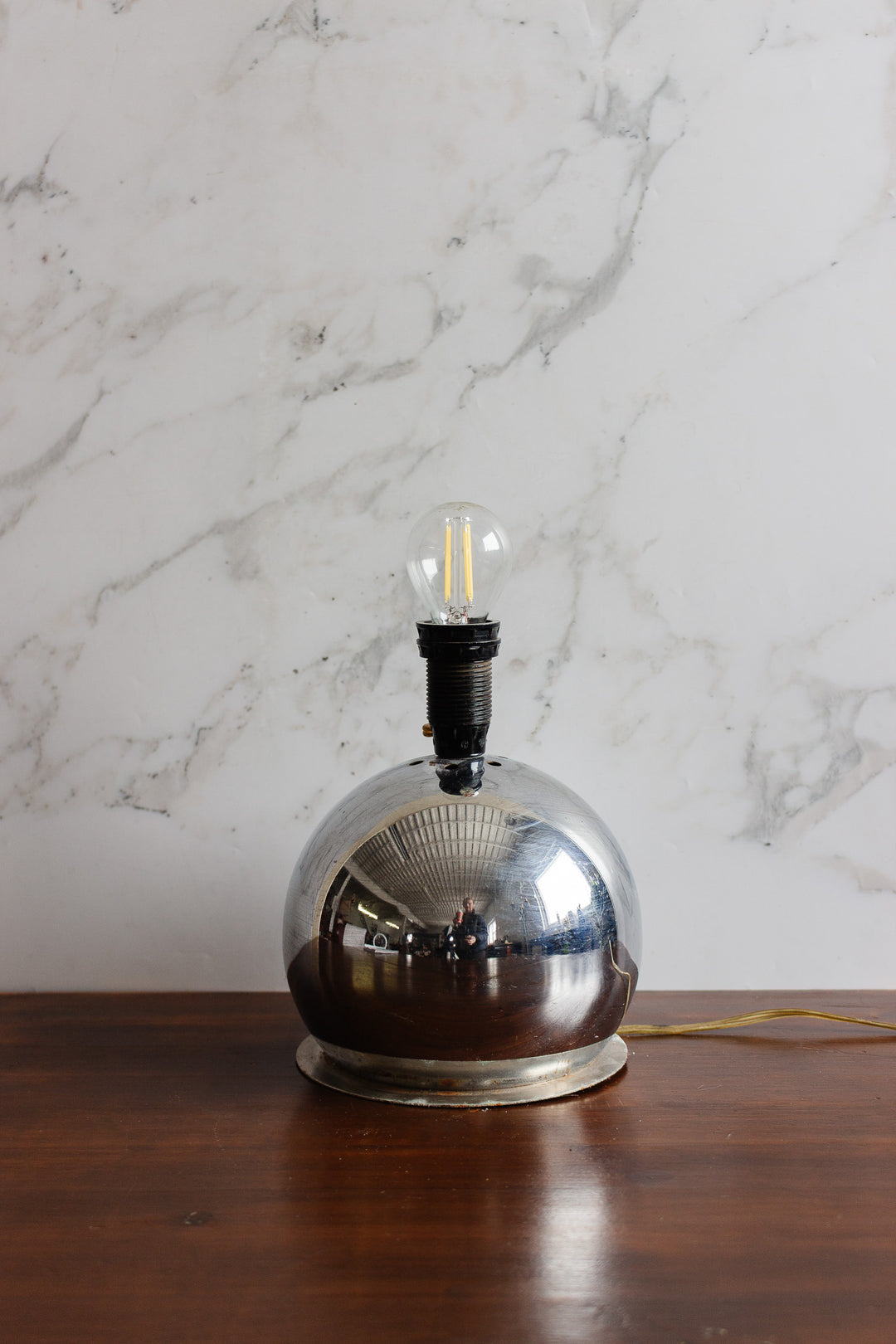 vintage french chrome lamp