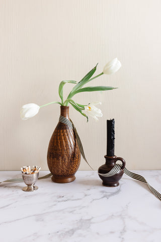 midcentury German artisan made textured vase
