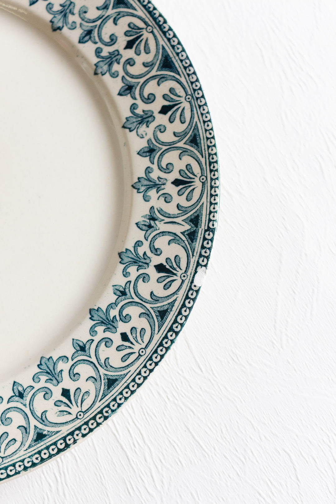 antique french Faiencerie de Thivier transferware plates