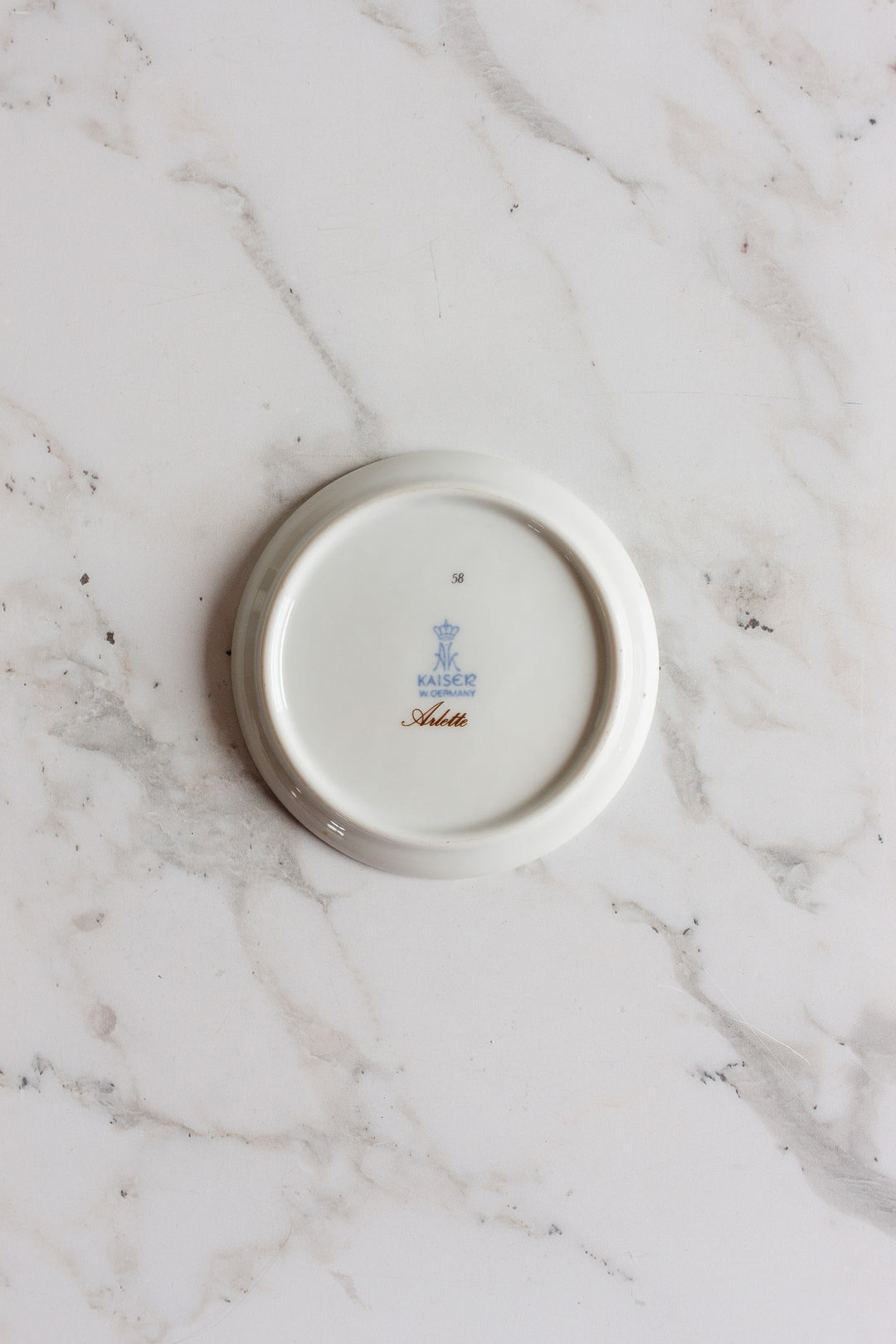 kaiser germany midcentury porcelain coasters, set of 6