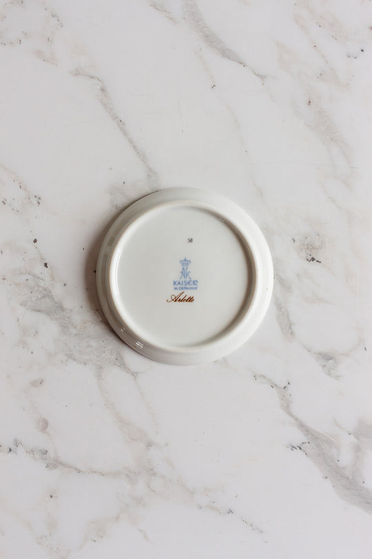 kaiser germany midcentury porcelain coasters, set of 6