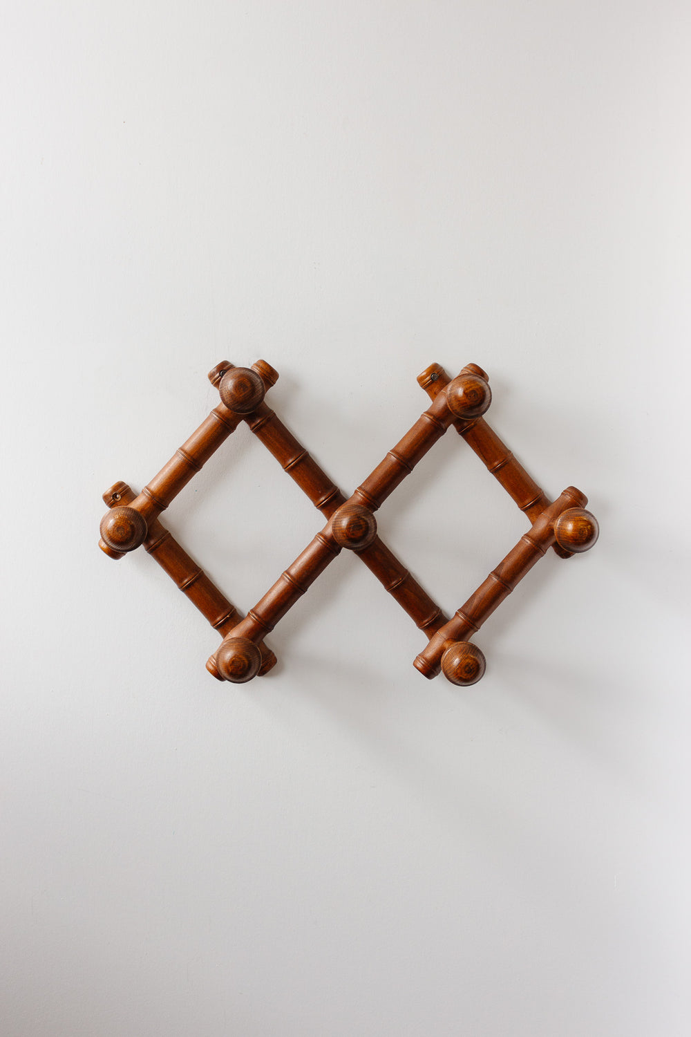 rare antique french collapsible faux bamboo coat rack