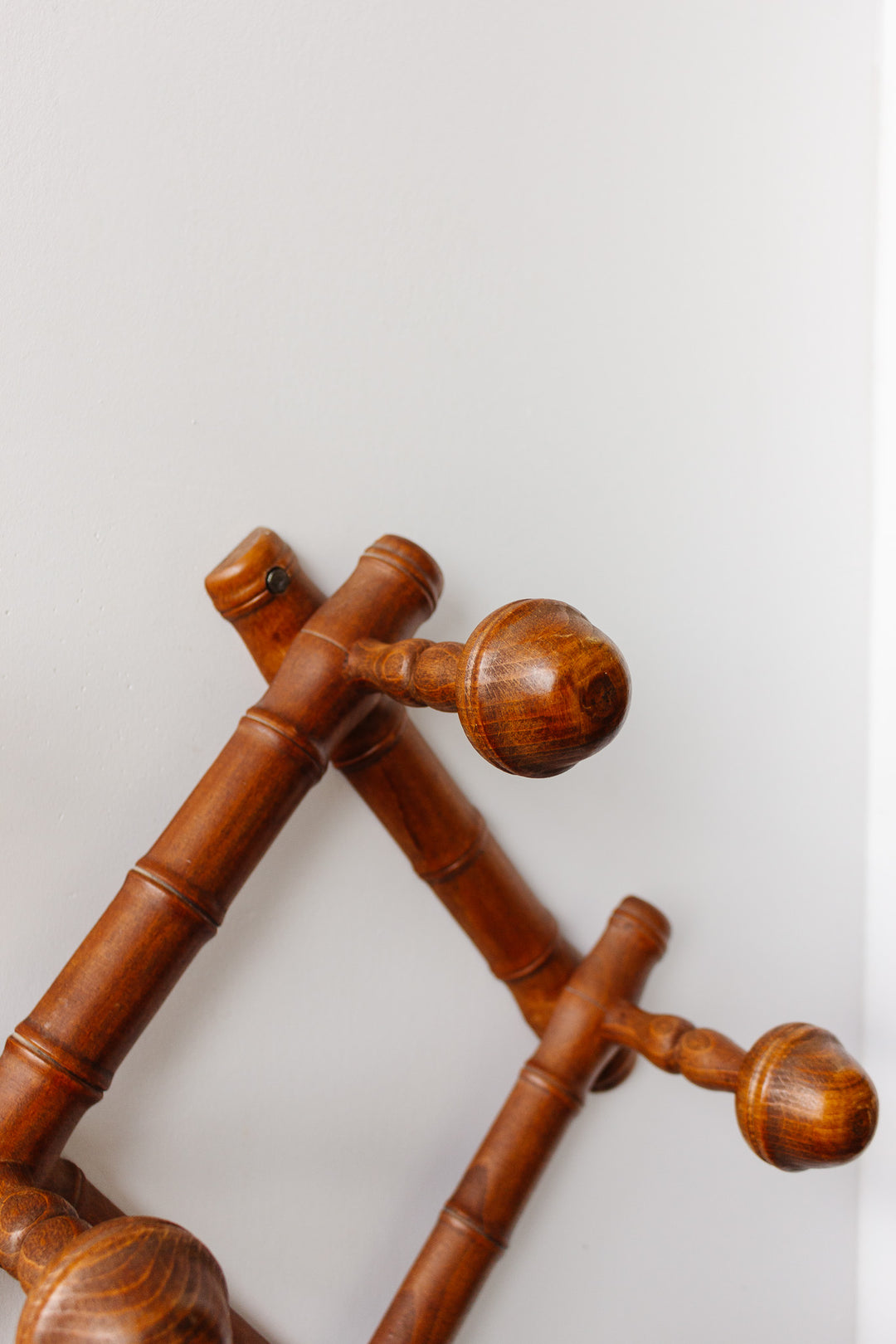 rare antique french collapsible faux bamboo coat rack