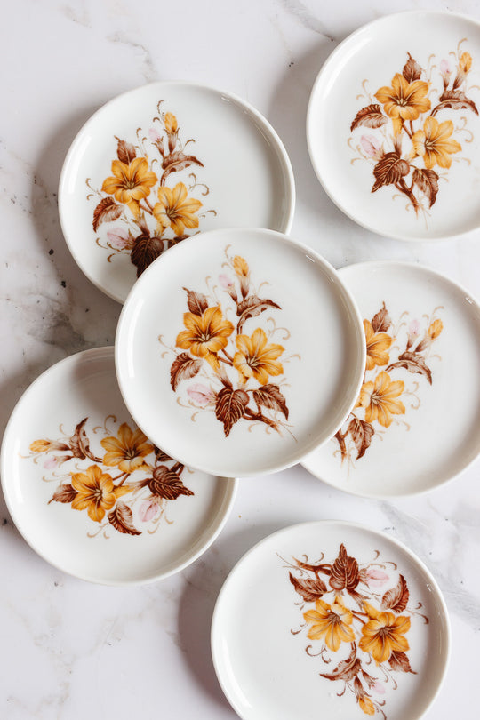 kaiser germany midcentury porcelain coasters, set of 6