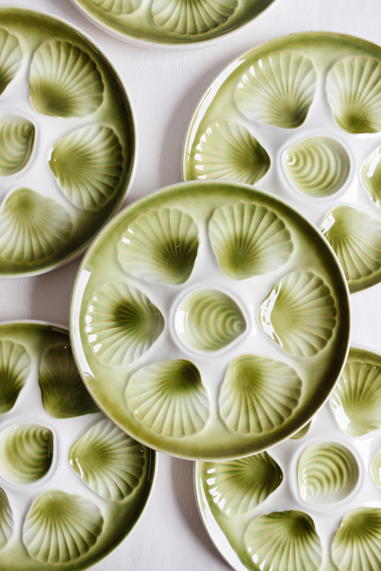 vintage french "moulin des loups" oyster plates