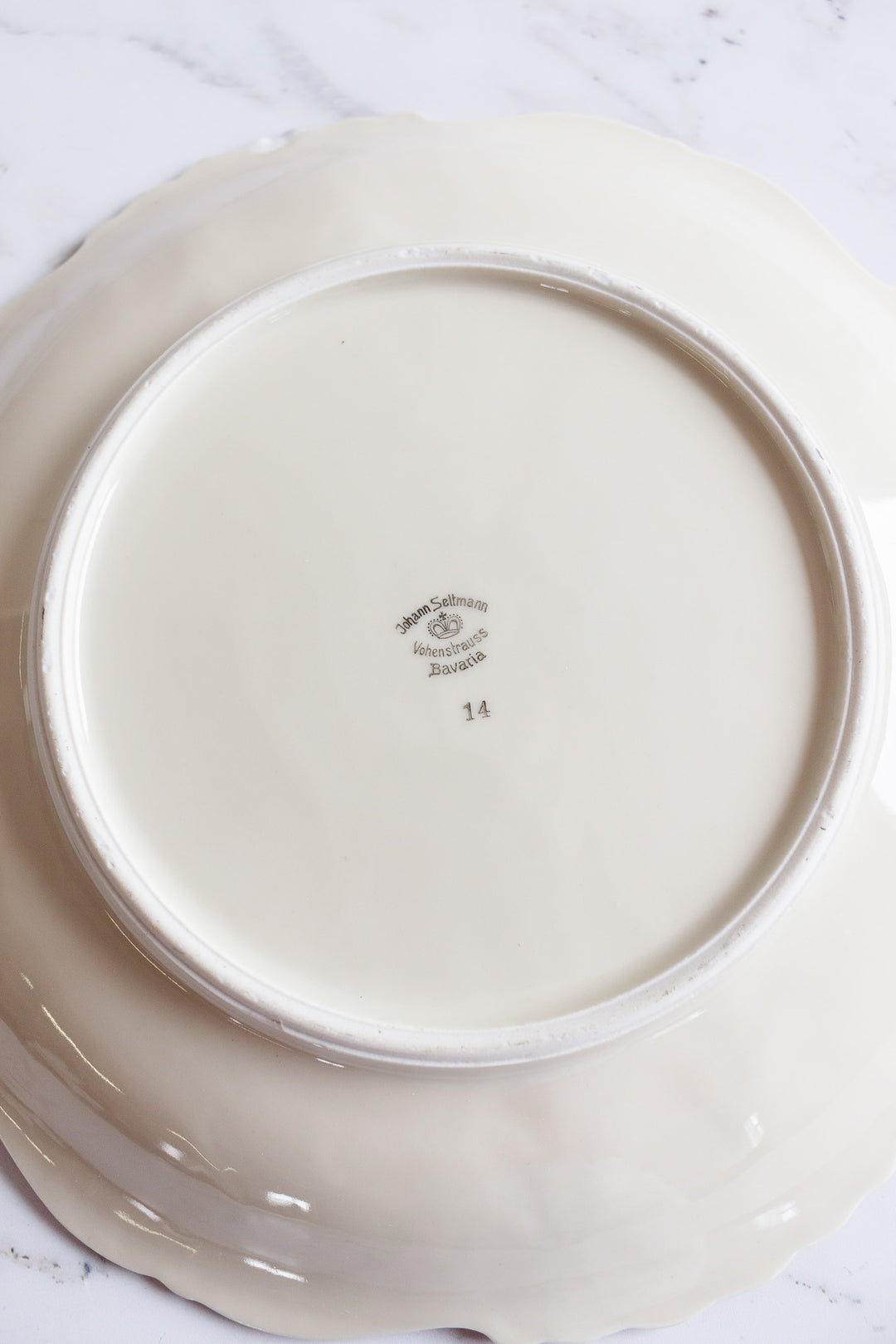 vintage bavarian transferware floral plate