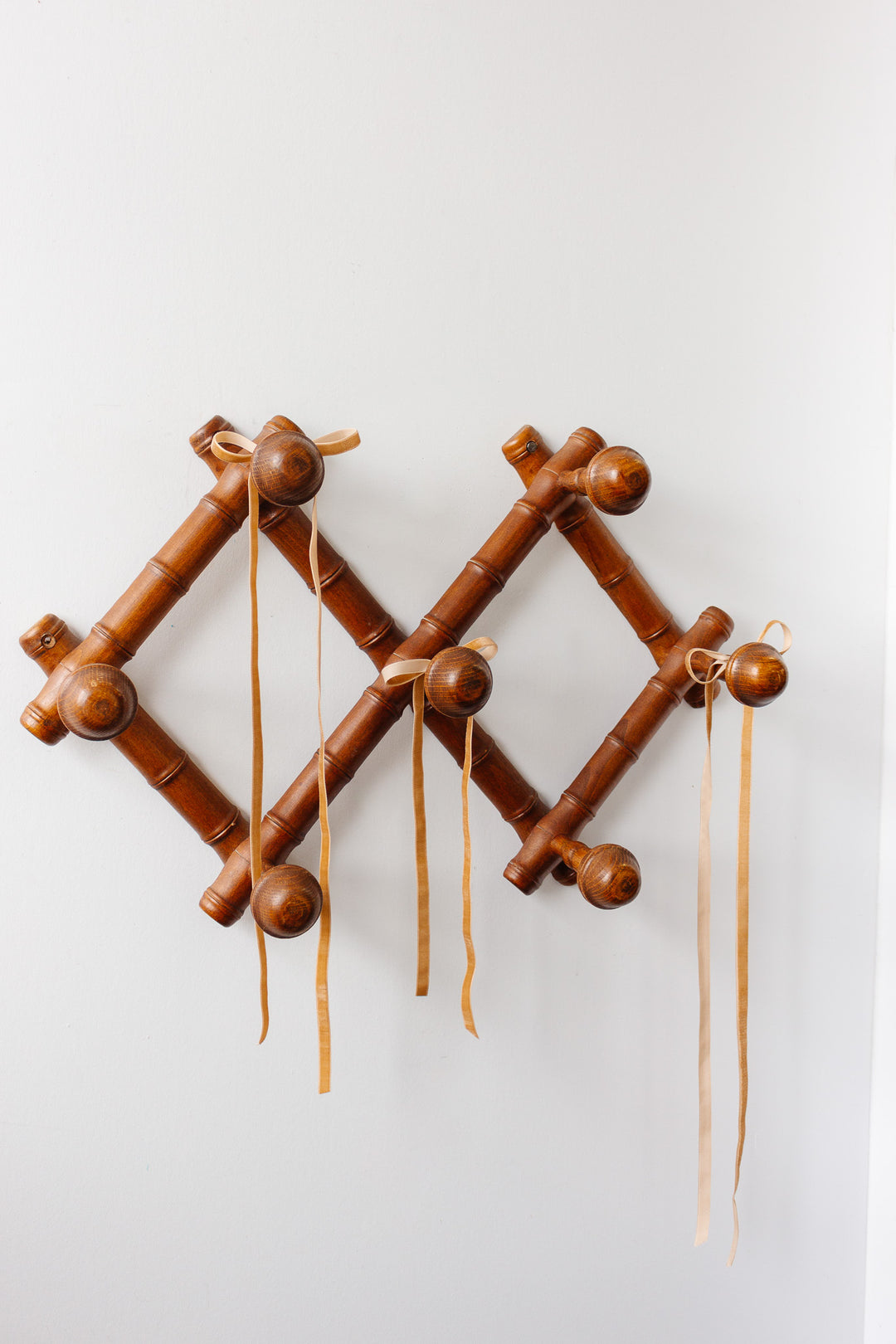 rare antique french collapsible faux bamboo coat rack