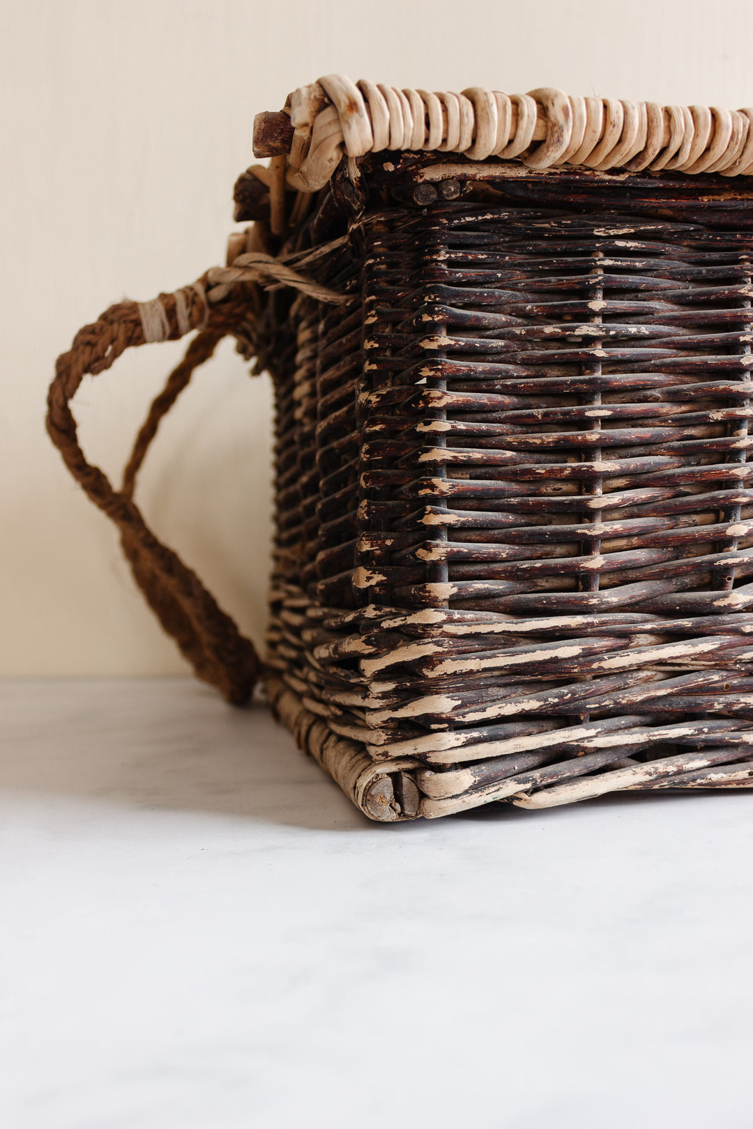 antique French primitive fishing basket