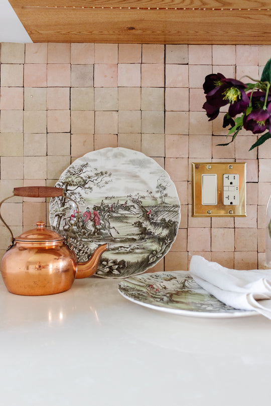 antique Johnson Bros "tally ho" fox hunt plate