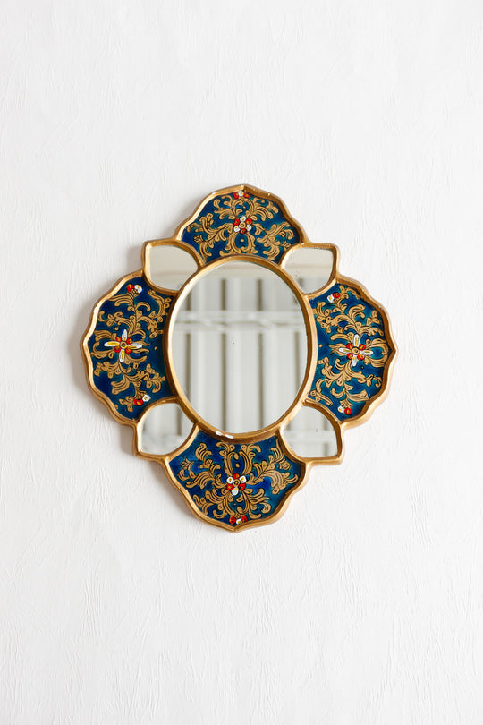 antique french verre églomisé mirror
