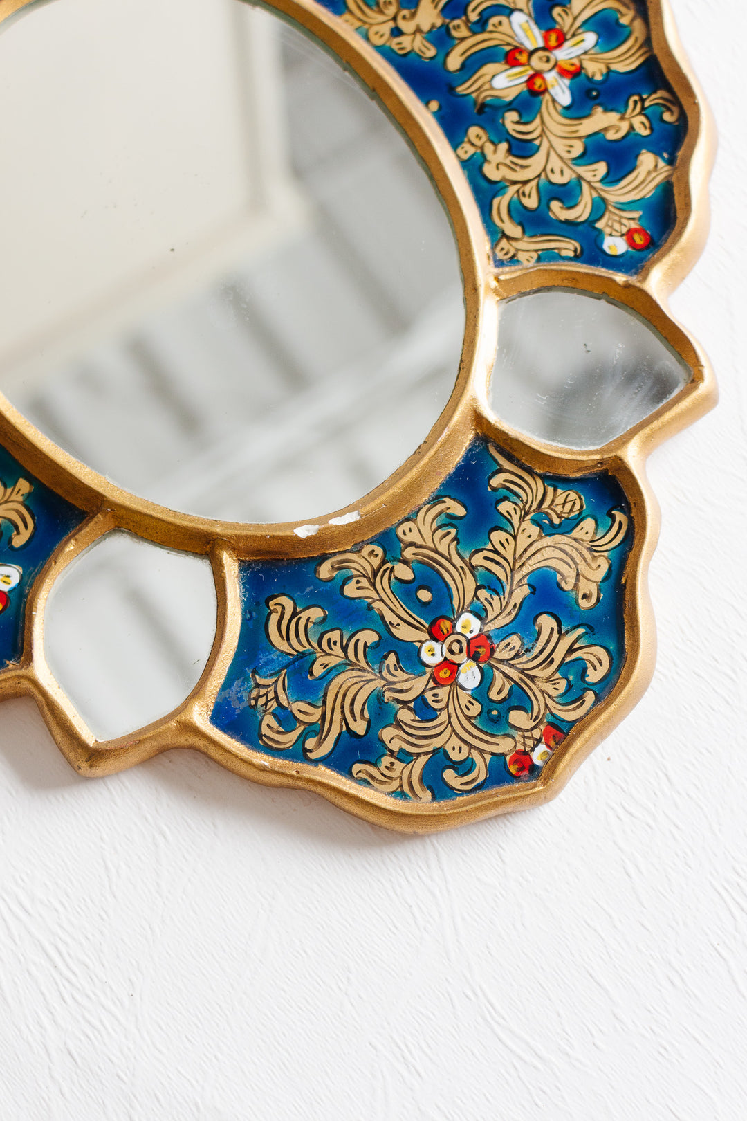 antique french verre églomisé mirror