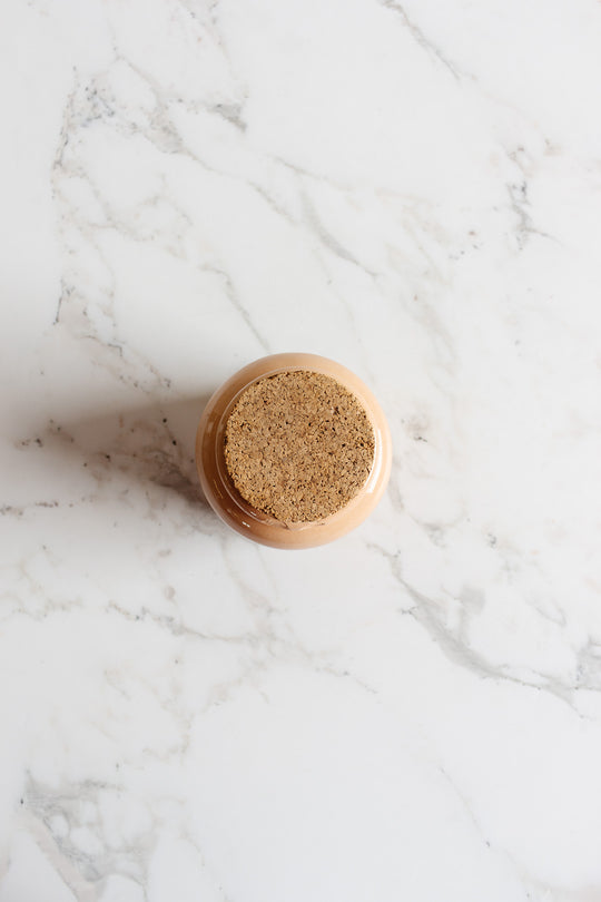 vintage french pink mustard jar