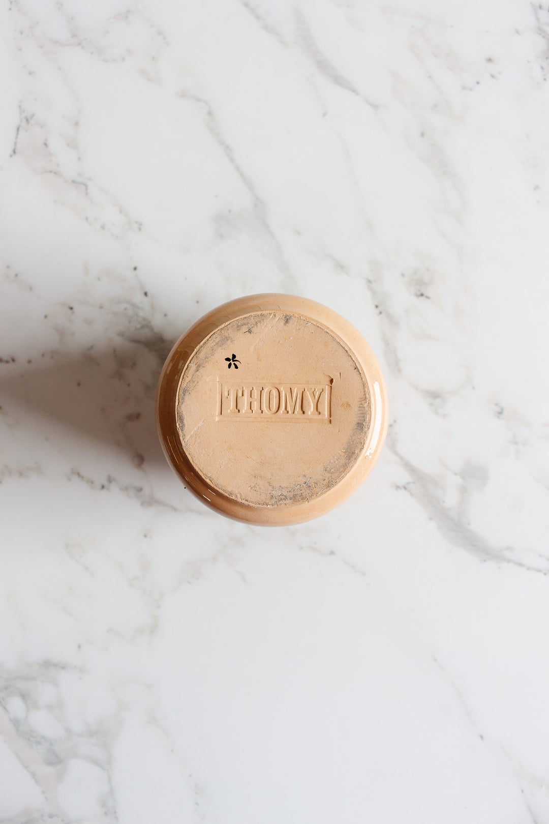 vintage french pink mustard jar