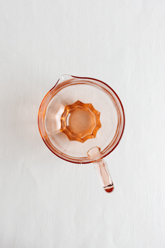 1930s french pink glass pitcher