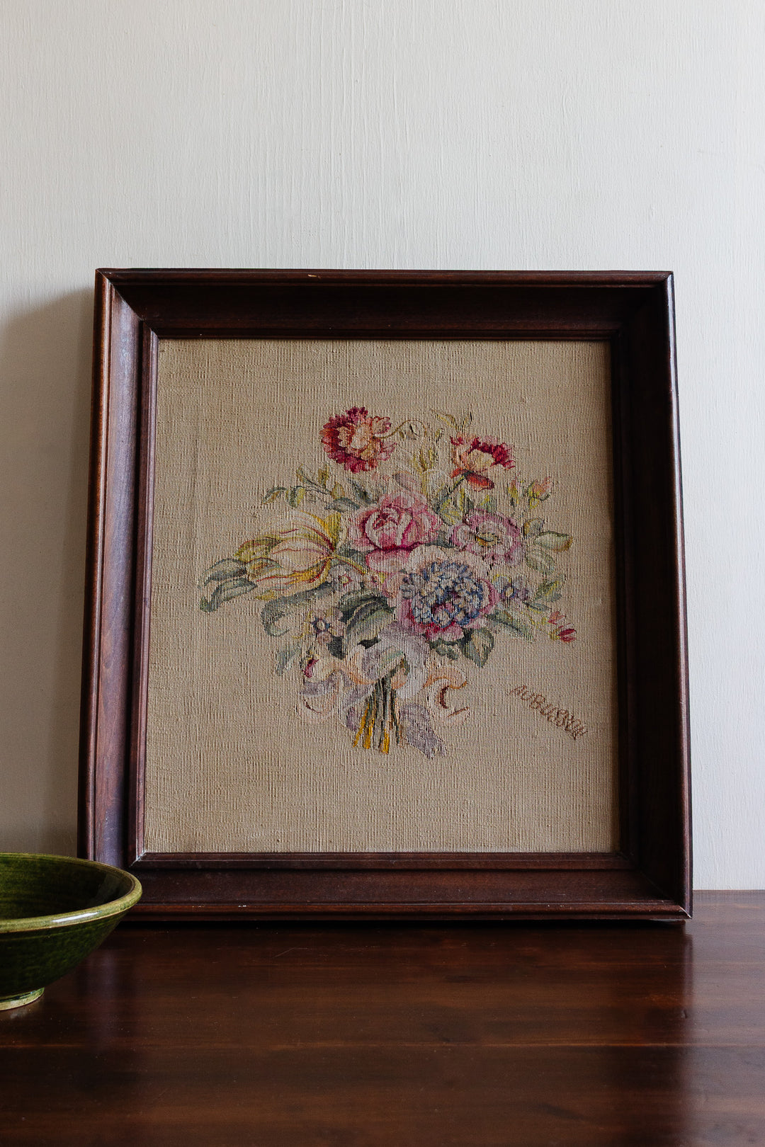 antique french aubusson framed tapestry