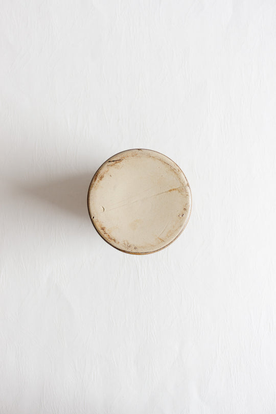 vintage french brown stoneware mustard jar