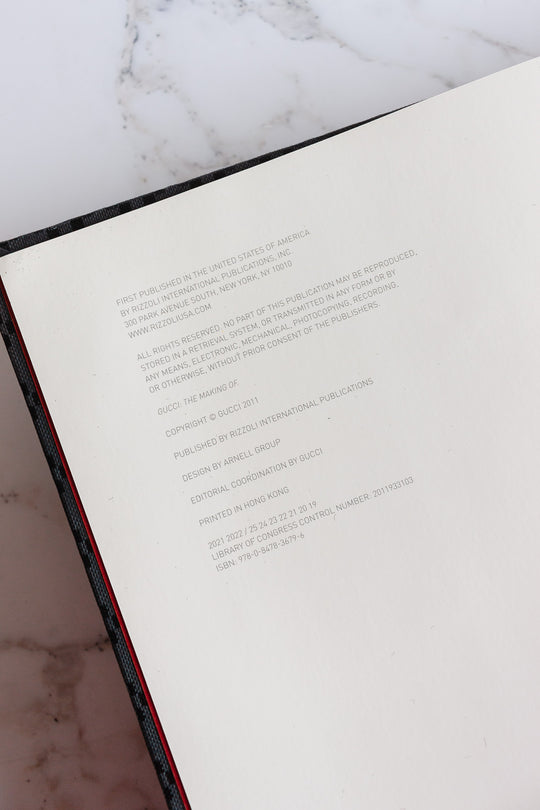 "gucci: the making of" hardcover coffee table book