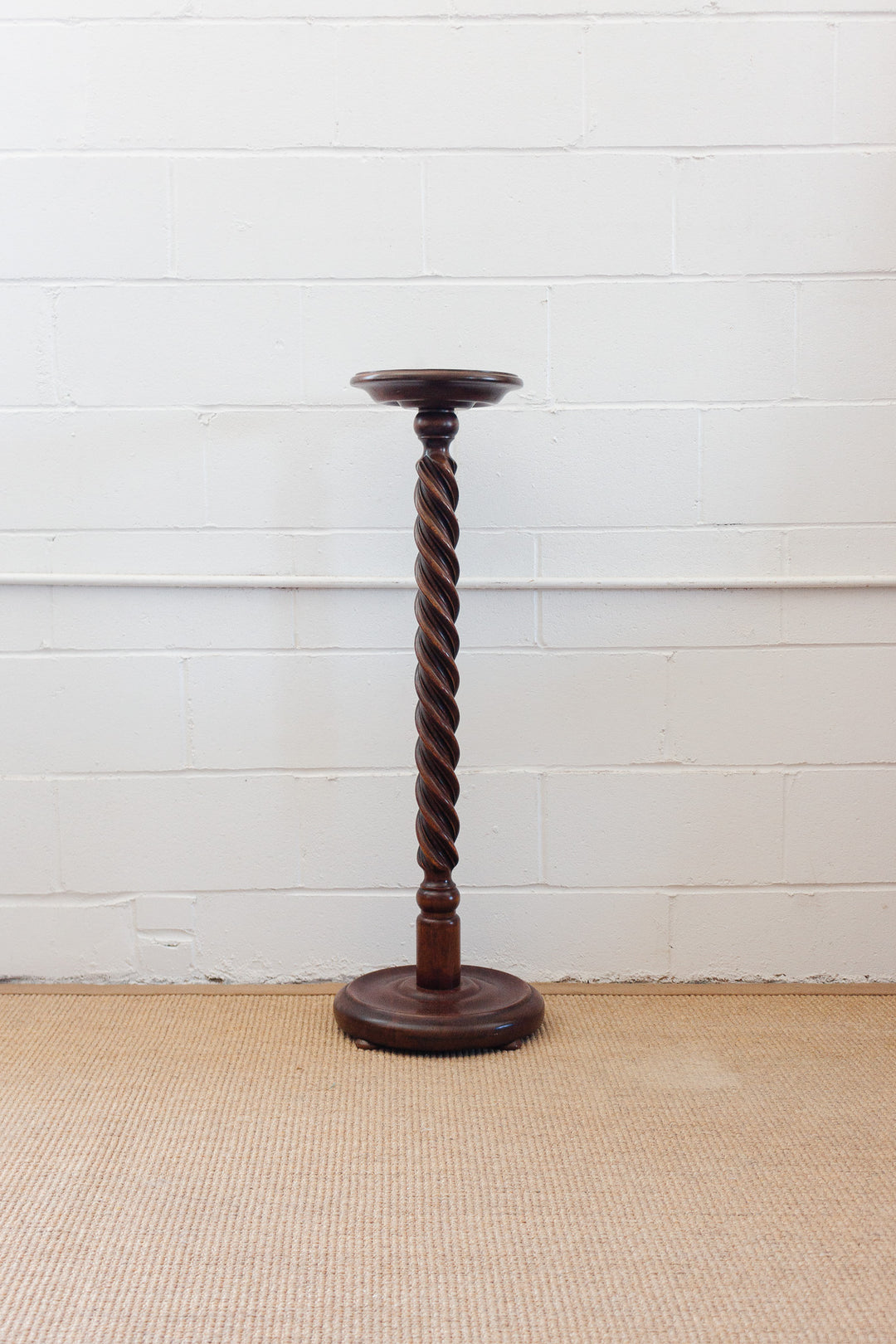 turn of the century French barley twist pedestal