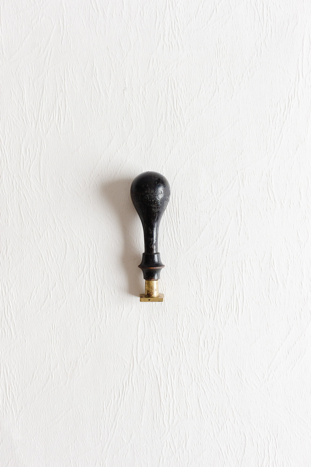 antique french wood and brass wax seal