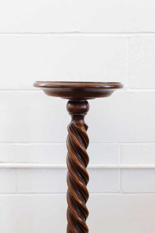 turn of the century French barley twist pedestal