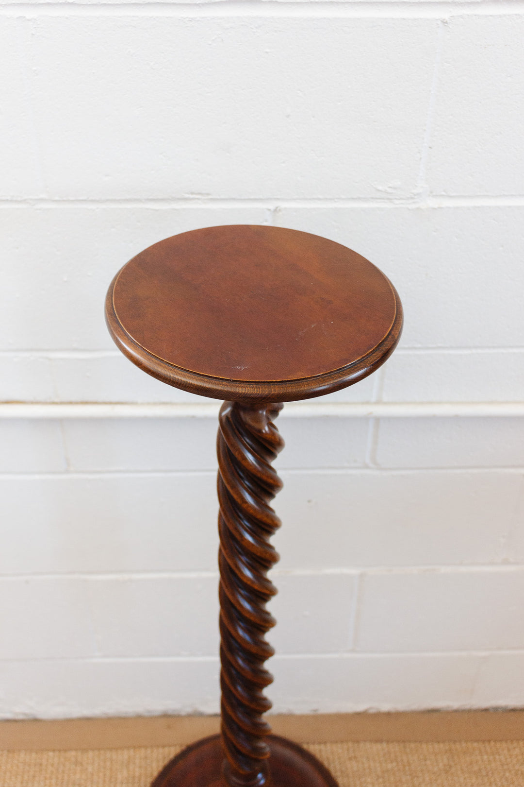 turn of the century French barley twist pedestal