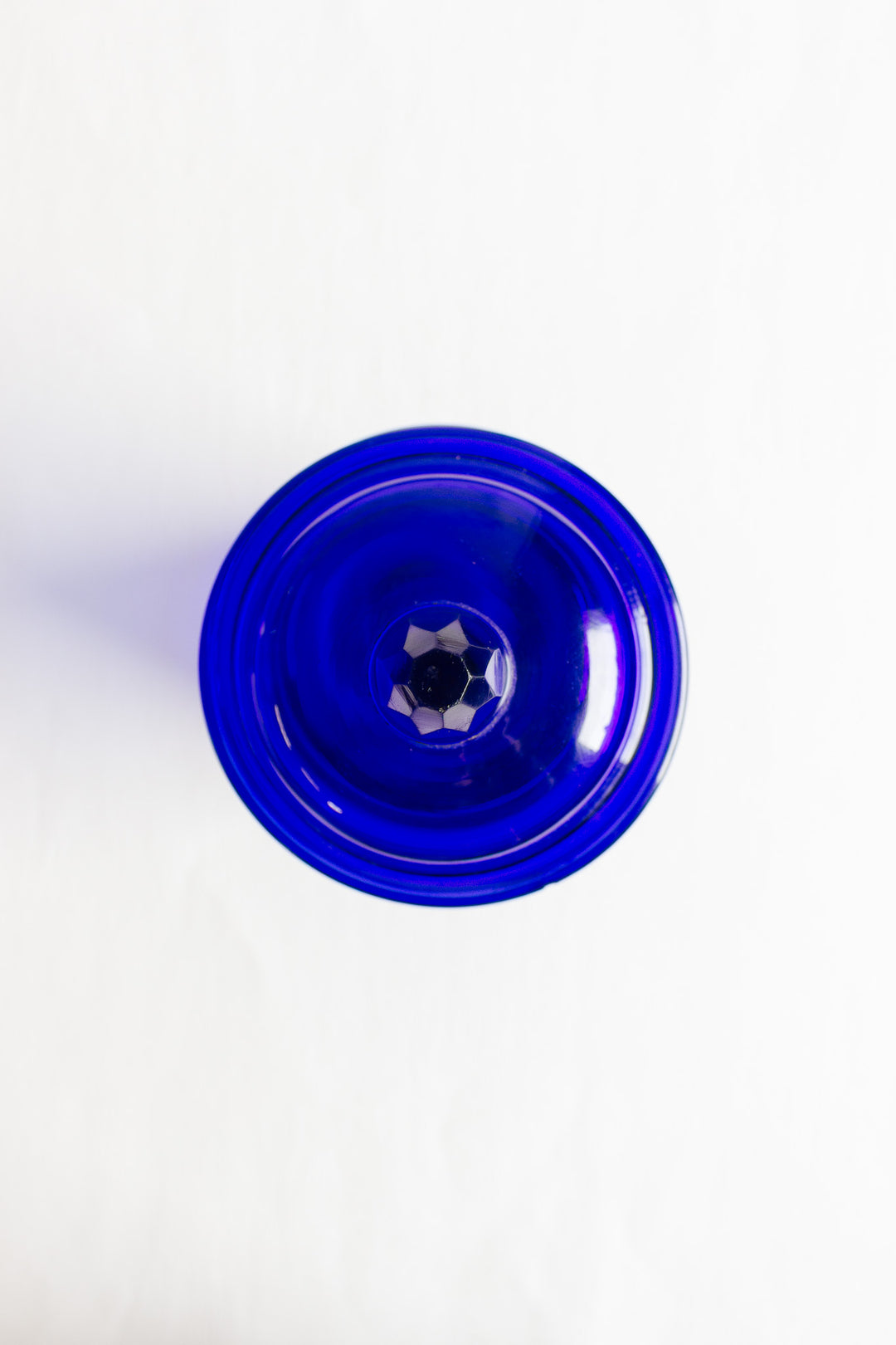 vintage french cobalt blue glass apothecary jar