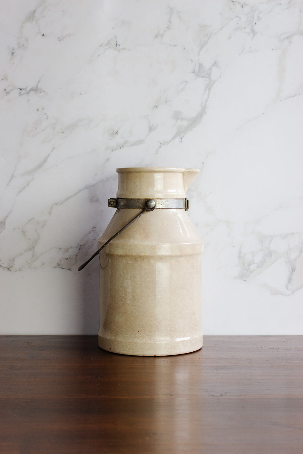 extra large antique french stoneware pot à lait