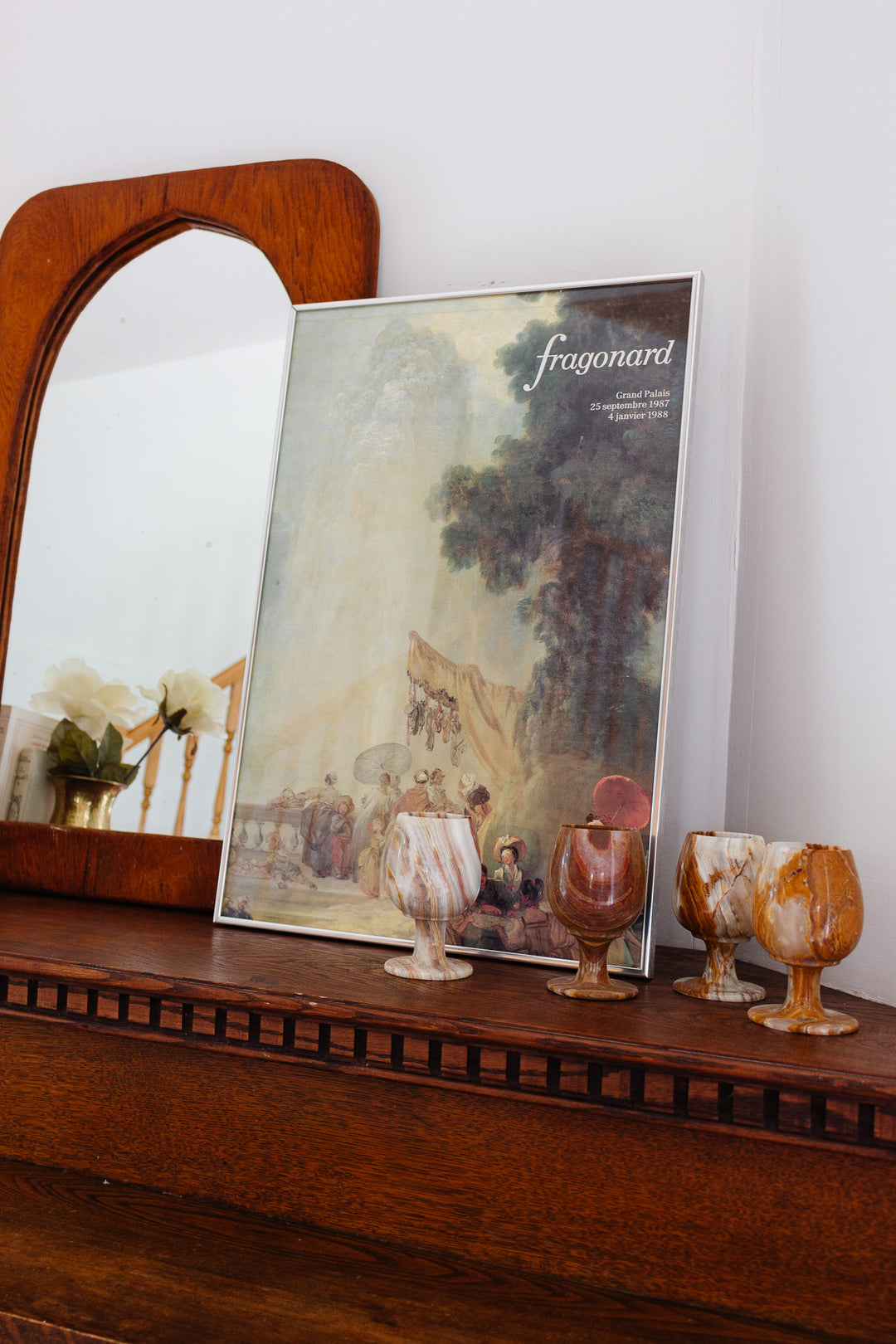 vintage french art exhibition poster, Jean-Honoré Fragonard at the Grand Palais