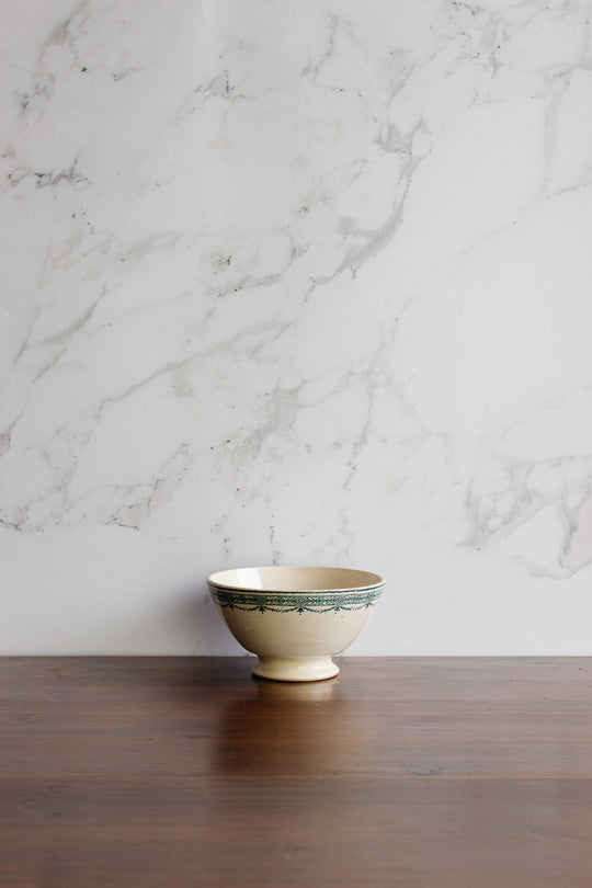 1920s french transferware café au lait bowl