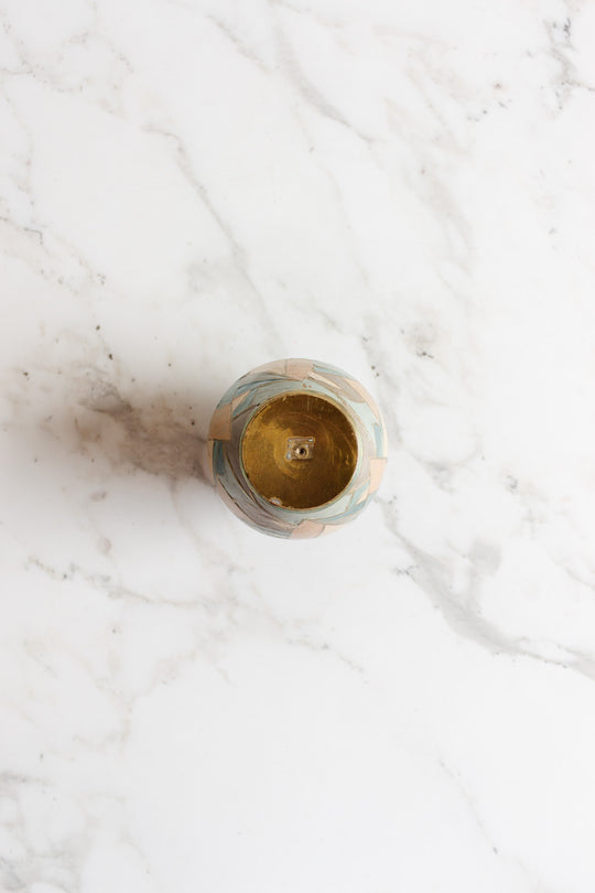 antique French brass cloisonné petite vase