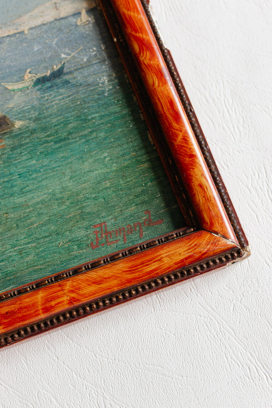 "les eaux en émeraude" pair of paintings