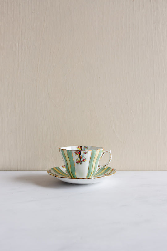 art deco royal albert hand painted teacup
