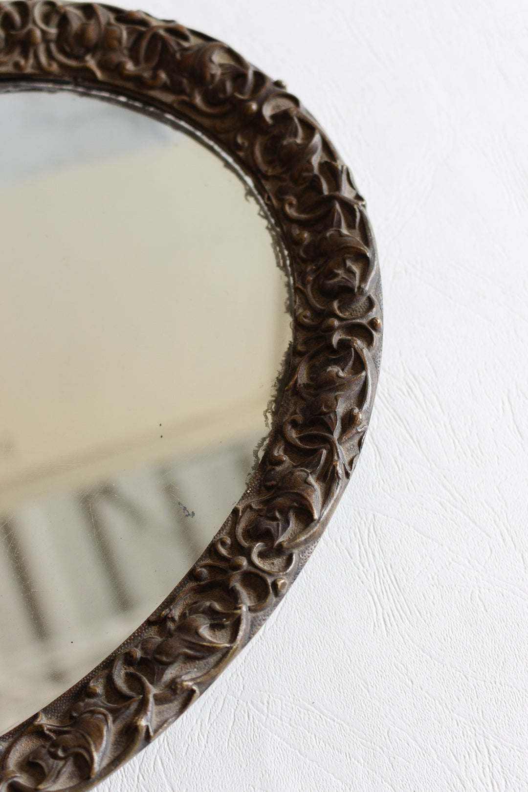 vintage french brass mirror tray