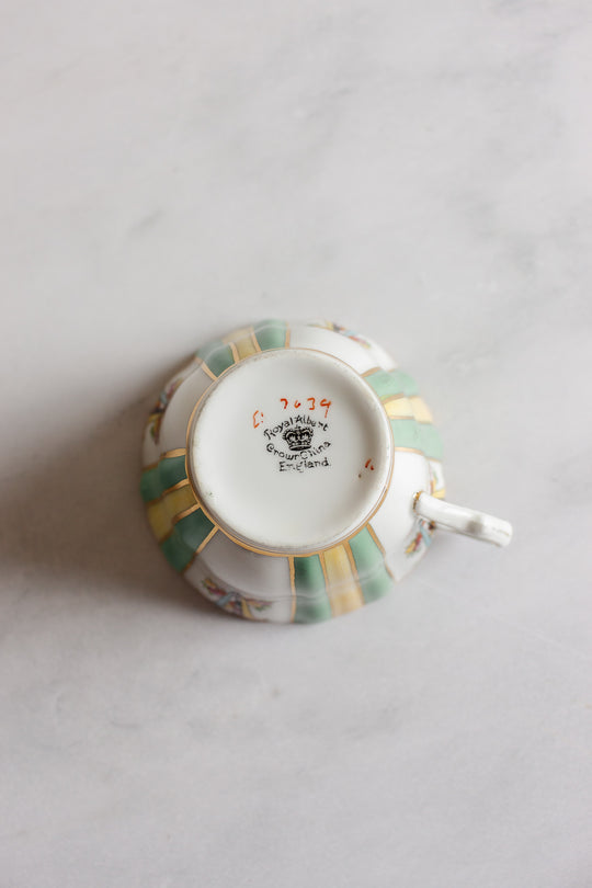 art deco royal albert hand painted teacup