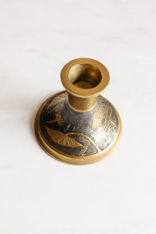 pair of vintage French cloisonné candlesticks