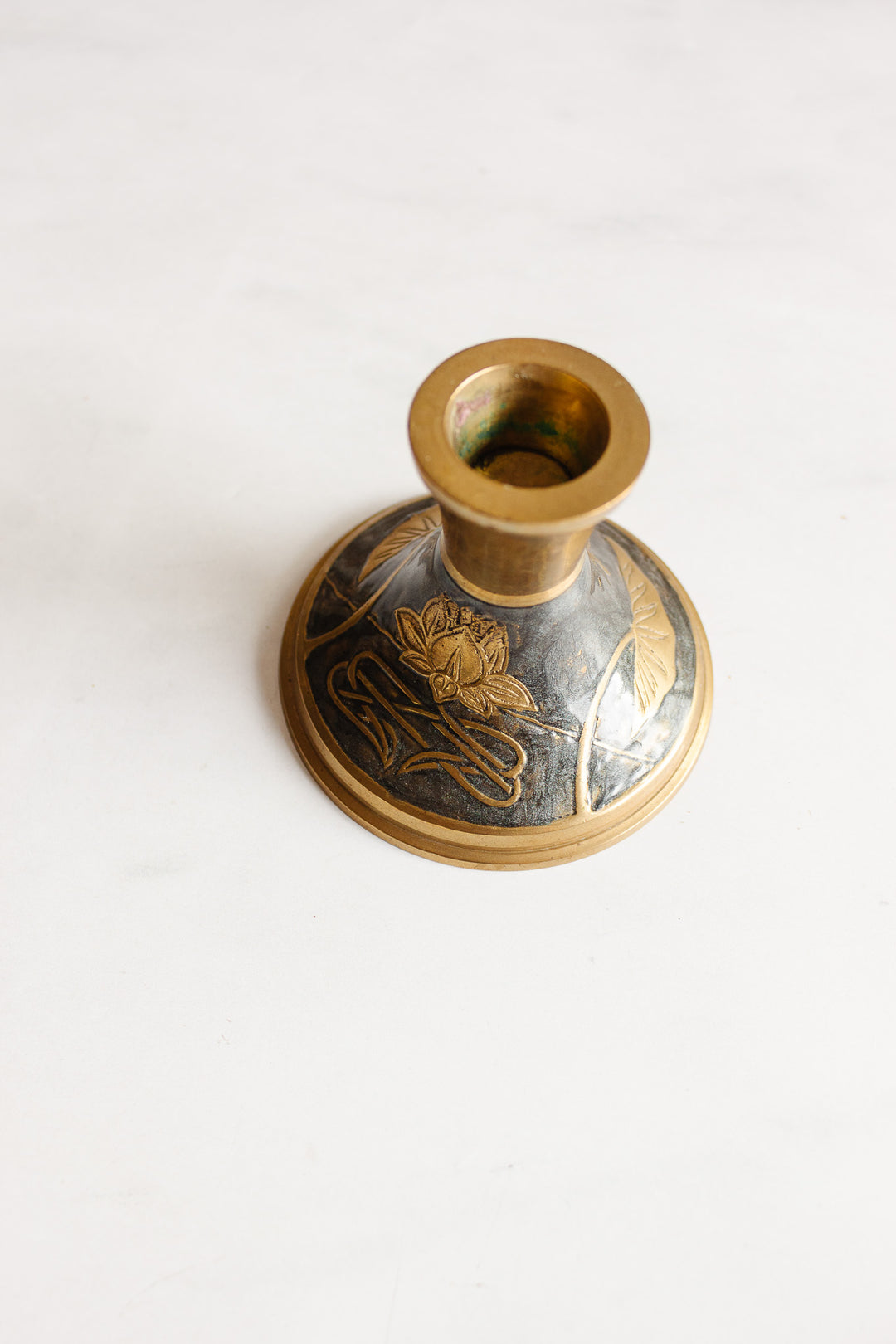 pair of vintage French cloisonné candlesticks