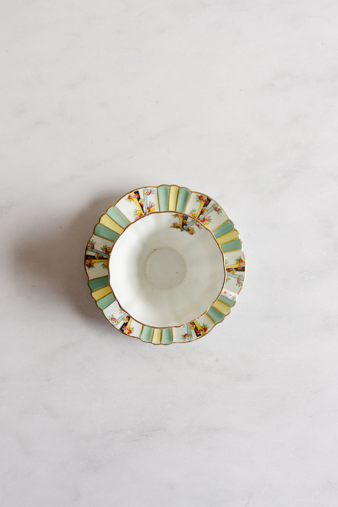 art deco royal albert hand painted teacup