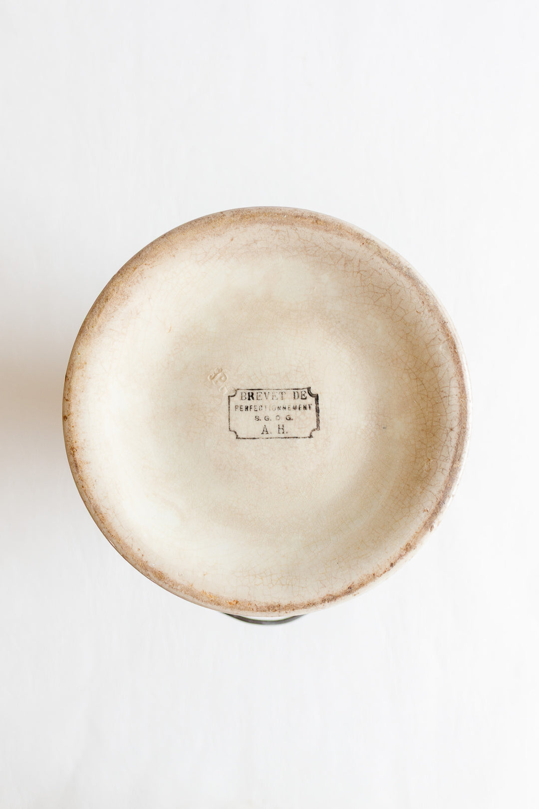 extra large antique french stoneware pot à lait