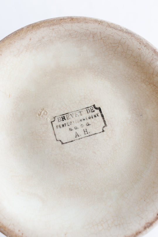 extra large antique french stoneware pot à lait