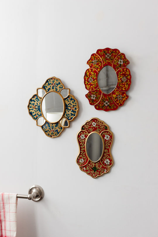 antique french verre églomisé mirror