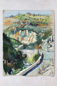 route, pont, et ferme