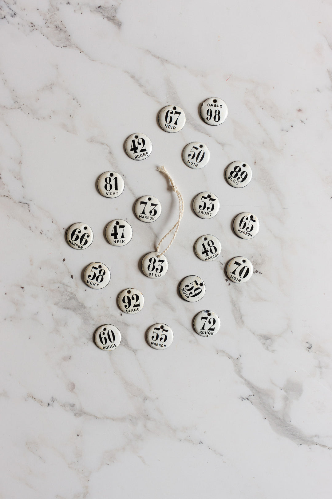 turn of the century french enamel numerical plaques