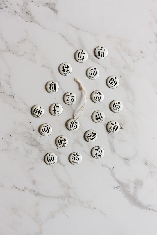 turn of the century french enamel numerical plaques
