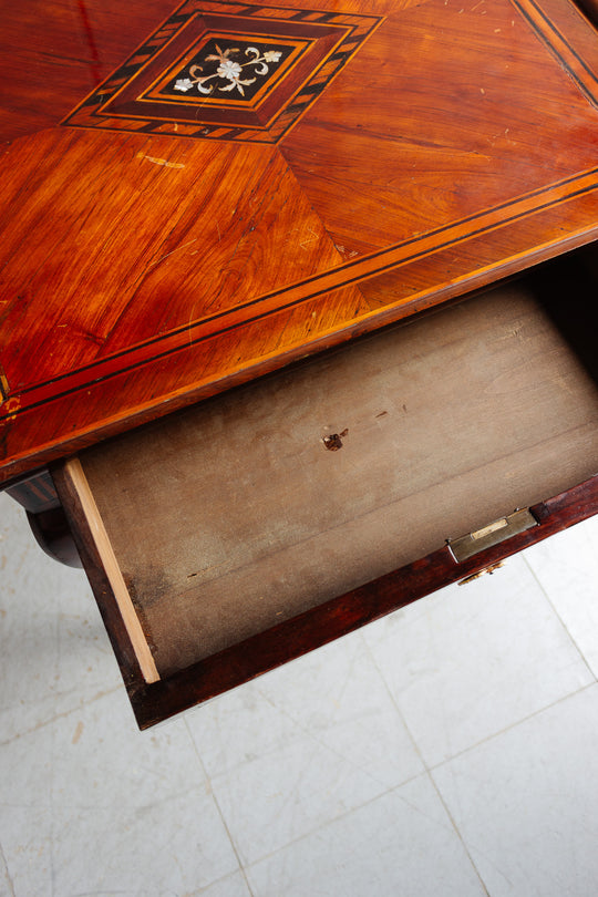 antique french mother of pearl inlay table