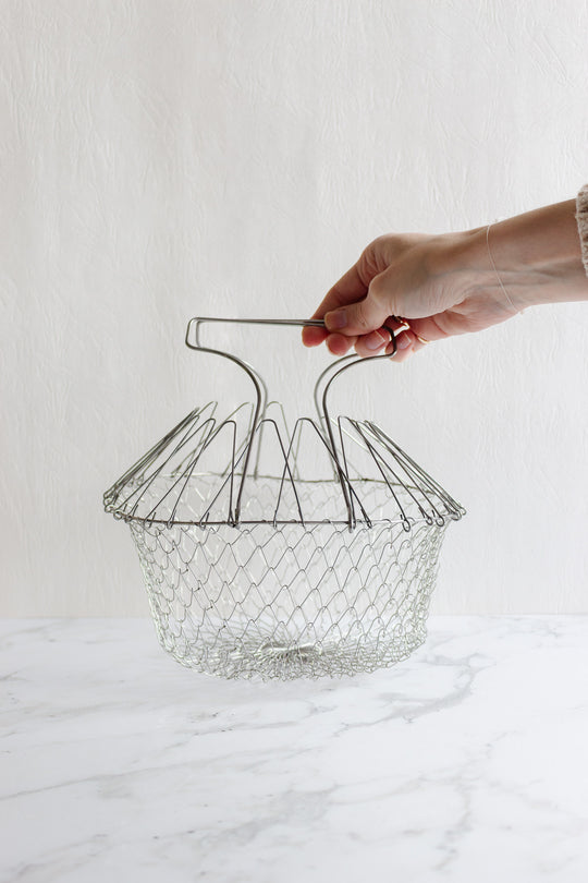 vintage french wire egg basket