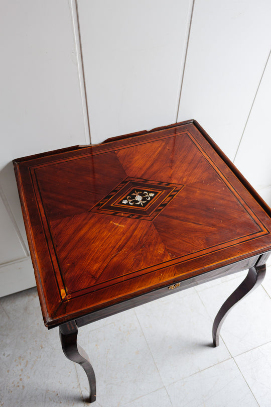 antique french mother of pearl inlay table