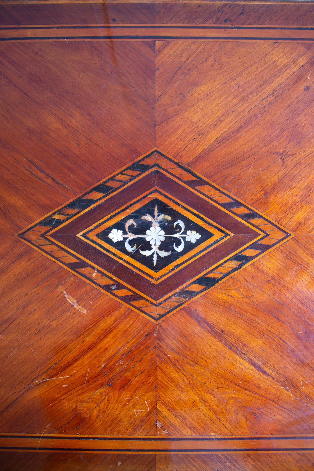 antique french mother of pearl inlay table