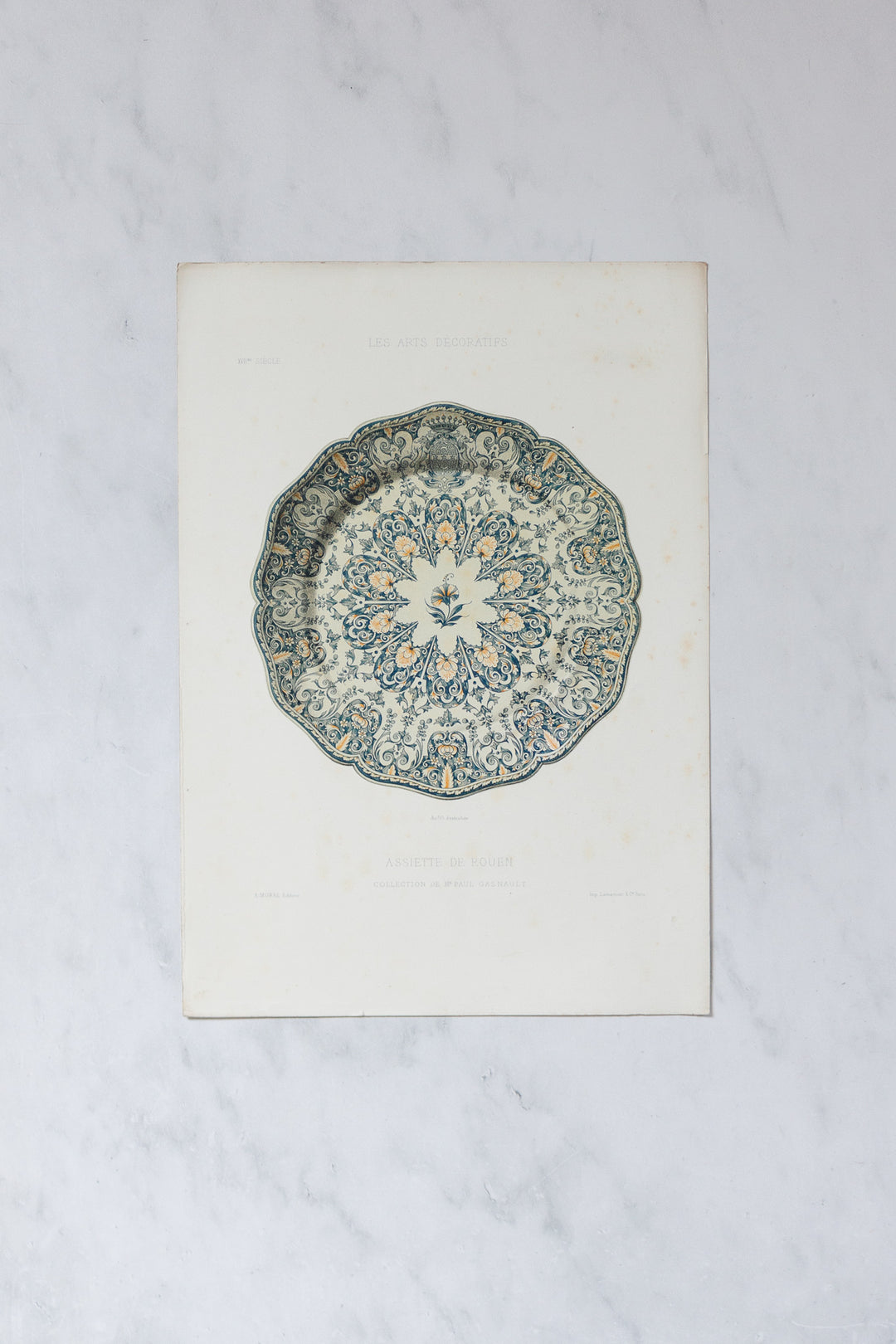 antique French decorative arts chromolithograph