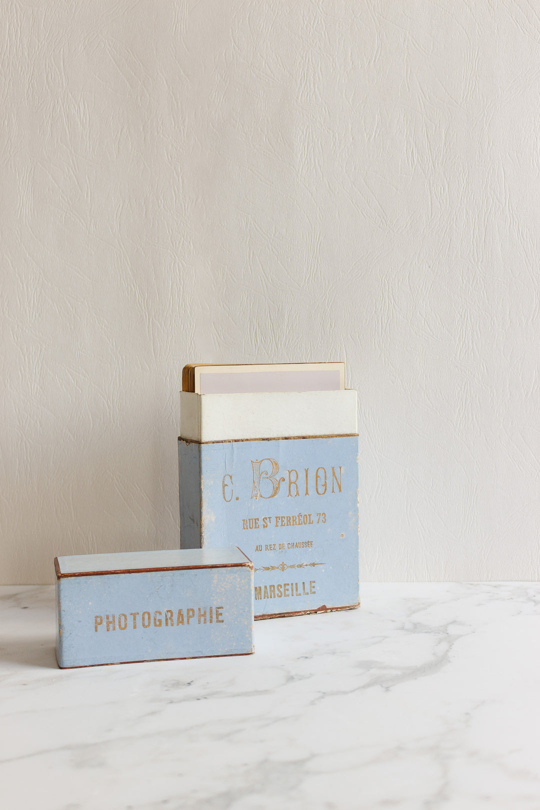 antique french photographer’s portrait box